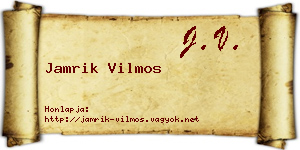 Jamrik Vilmos névjegykártya