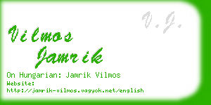 vilmos jamrik business card